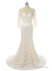 Champagne Mermaid Long Sleeves Mother Of The Bride Dresses