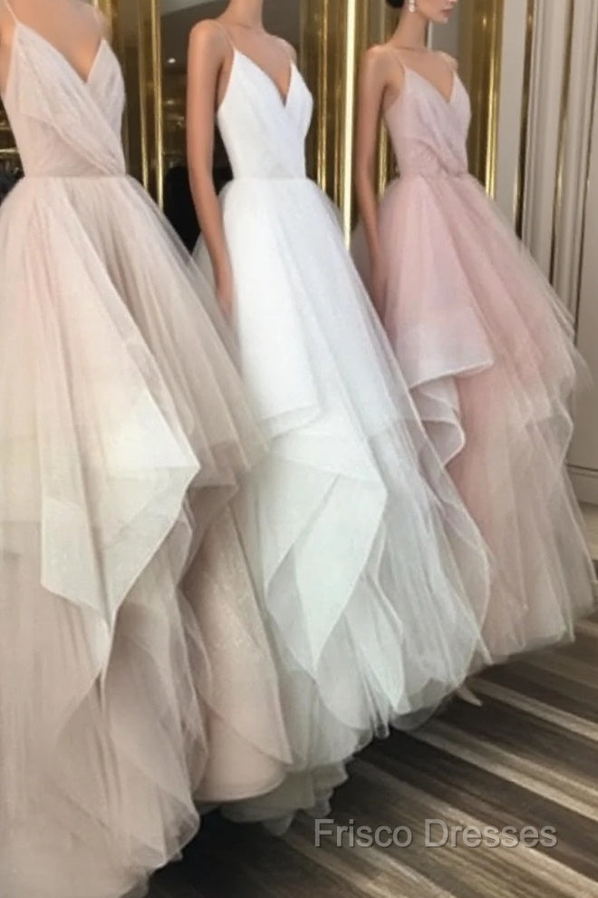 Champagne Formal Prom Dress, White Formal Prom Dress, Pink Formal Prom Dress, ChampagneWhitePink Wedding Dress, ChampagneWhitePink Formal Dress Main image