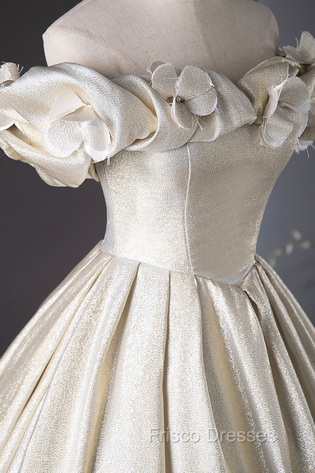 Champagne Satin Long Formal Prom Dress, Beautiful A-Line Evening Party Dress