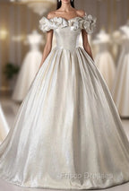 Champagne Satin Long Formal Prom Dress, Beautiful A-Line Evening Party Dress
