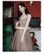 Champagne Tulle Knee Length Beaded Sweetheart Prom Dress, Short Homecoming Dress Party Dress