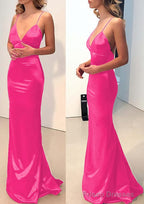 Charmeuse Prom Dresses Trumpet/Mermaid Sweep Train Sleeveless