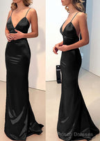 Charmeuse Prom Dresses Trumpet/Mermaid Sweep Train Sleeveless