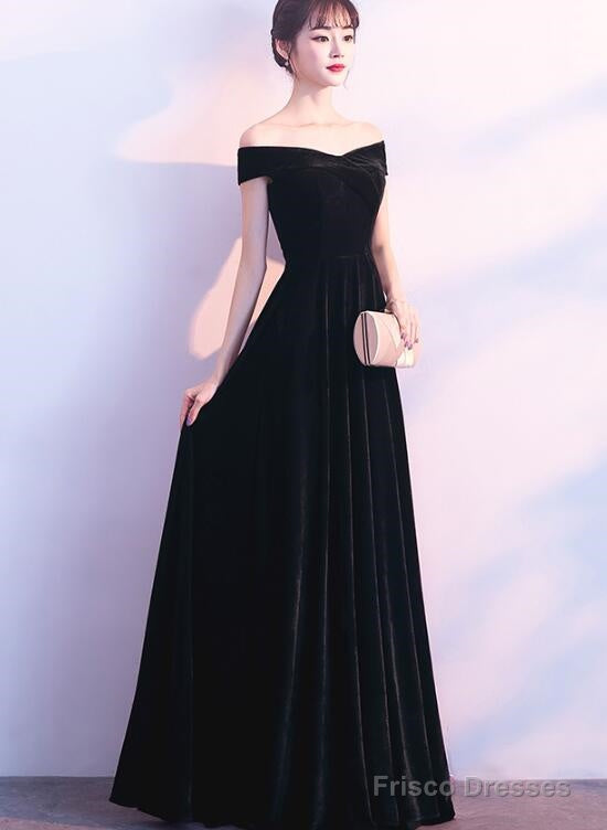 Charming Black Long Bridesmaid Dress, Elegant Formal Gown, Prom Dress Main image
