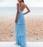 Charming Blue Prom Dress Long Evening Dress