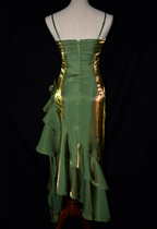 Charming Mermaid High Low Satin Straps Party Dress, Lovely Style Prom Dress
