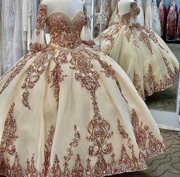 Charming Off the Shoulder Ball Gown Sweet 16 Dress Wedding Gown Main image