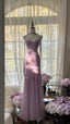 Charming Purple Chiffon Beaded Mermaid Long Prom Dress