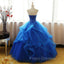 Charming Royal Blue Tulle Formal Prom Gown , Sweet Party Dress