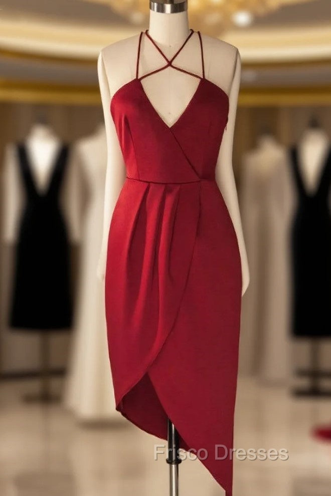 Cheap homecoming Dress Sheath V-Neck Sleeveless Criss Cross Main image