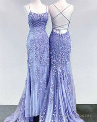 Cheap Lace Applique Mermaid Corset Prom Dresses  Long Formal Dress Lace Up Back