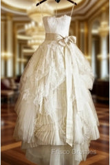 Cheap Ivory Lace Ball Gown Wedding Dress, Wedding Formal Prom Gowns, Bridal Dress, Bridal Gowns