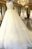 Cheap Popular Stunning Ivory Lace Top A-Line Wedding Dress, Bridal Gown,