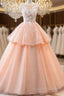 Chic A-Line Scoop Long Formal Prom Dress Lace Formal Prom Dress Ball Gowns Formal Dress