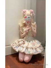 Chic Ball Gown Square Neckline Lace Lolita Dress Birthday Dresses Birthday Outfits