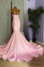 Chic High-neck Sleeveless Mermaid Formal Prom Dresses With Beading