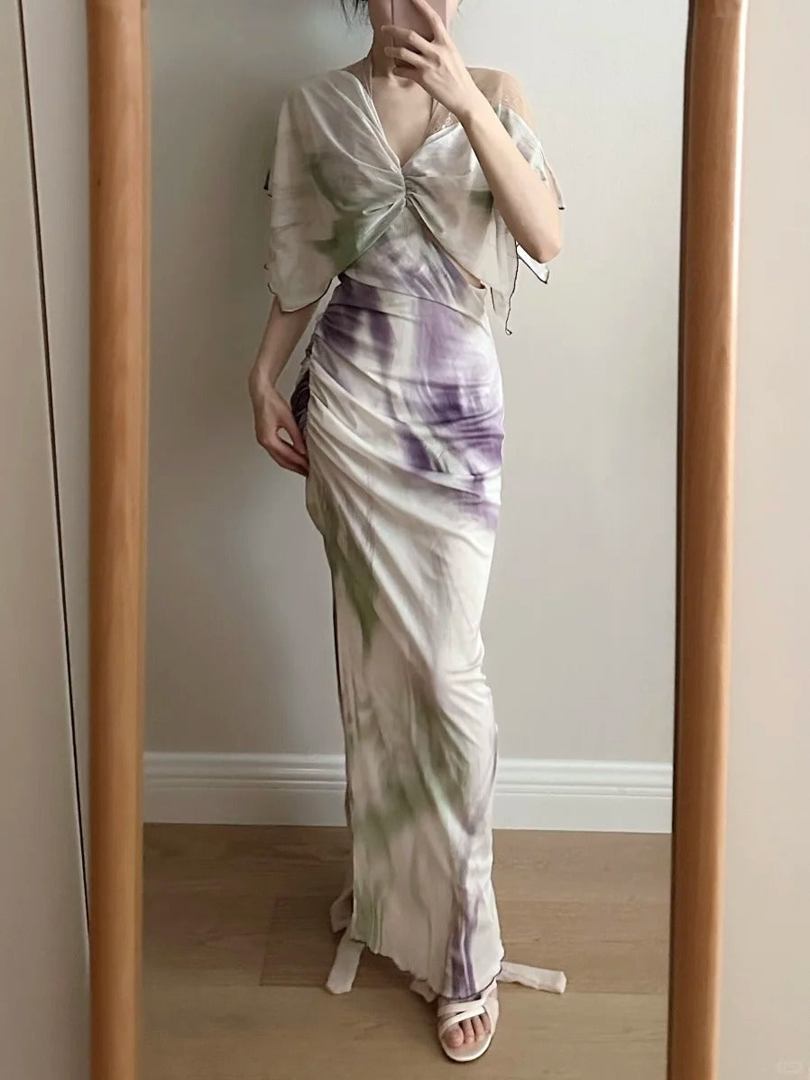 Chic Mermaid Chiffon Long Prom Dress Evening Dress Secondary image