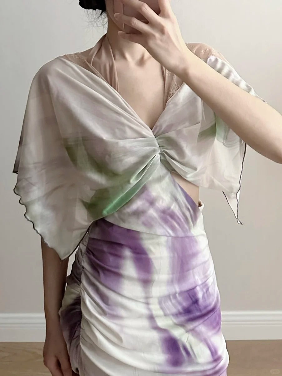Chic Mermaid Chiffon Long Prom Dress Evening Dress