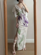 Chic Mermaid Chiffon Long Prom Dress Evening Dress