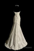 Chic Mermaid Sweetheart Taffeta Ivory Long Wedding Dress Bridal Dress