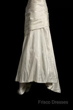 Chic Mermaid Sweetheart Taffeta Ivory Long Wedding Dress Bridal Dress