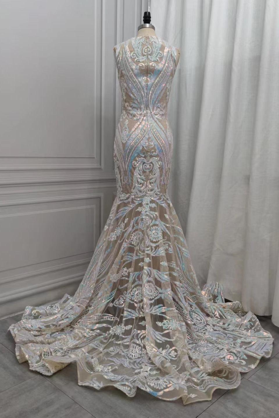 Chic Sequins Mermaid Prom Dresses Sparkle Evening Dresses On Sale Secondary image