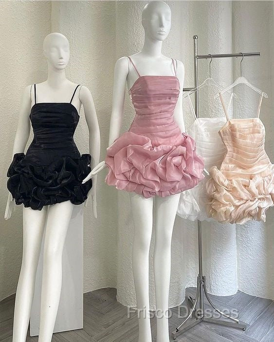 Chic Sheath Pink Organza Homecoming Dress 16Th Birthday Outfits Secondary image