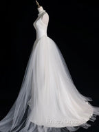 Chic Sheath Spaghetti Straps Sleeveless White Satin Wedding Dress With Ruffles
