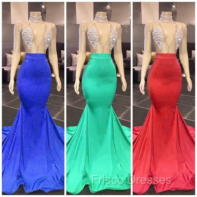 Chic Yellow Sleeveless Crystals Sheer Tulle Formal Prom Dress New Arrival Mermaid Formal Evening Gowns Secondary image