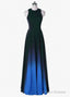 Chiffon Jewel Long A-Line Evening Dress
