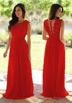 Chiffon Long/Floor-Length A-Line/Princess Sleeveless Bateau Zipper Prom Dresses With Appliqued