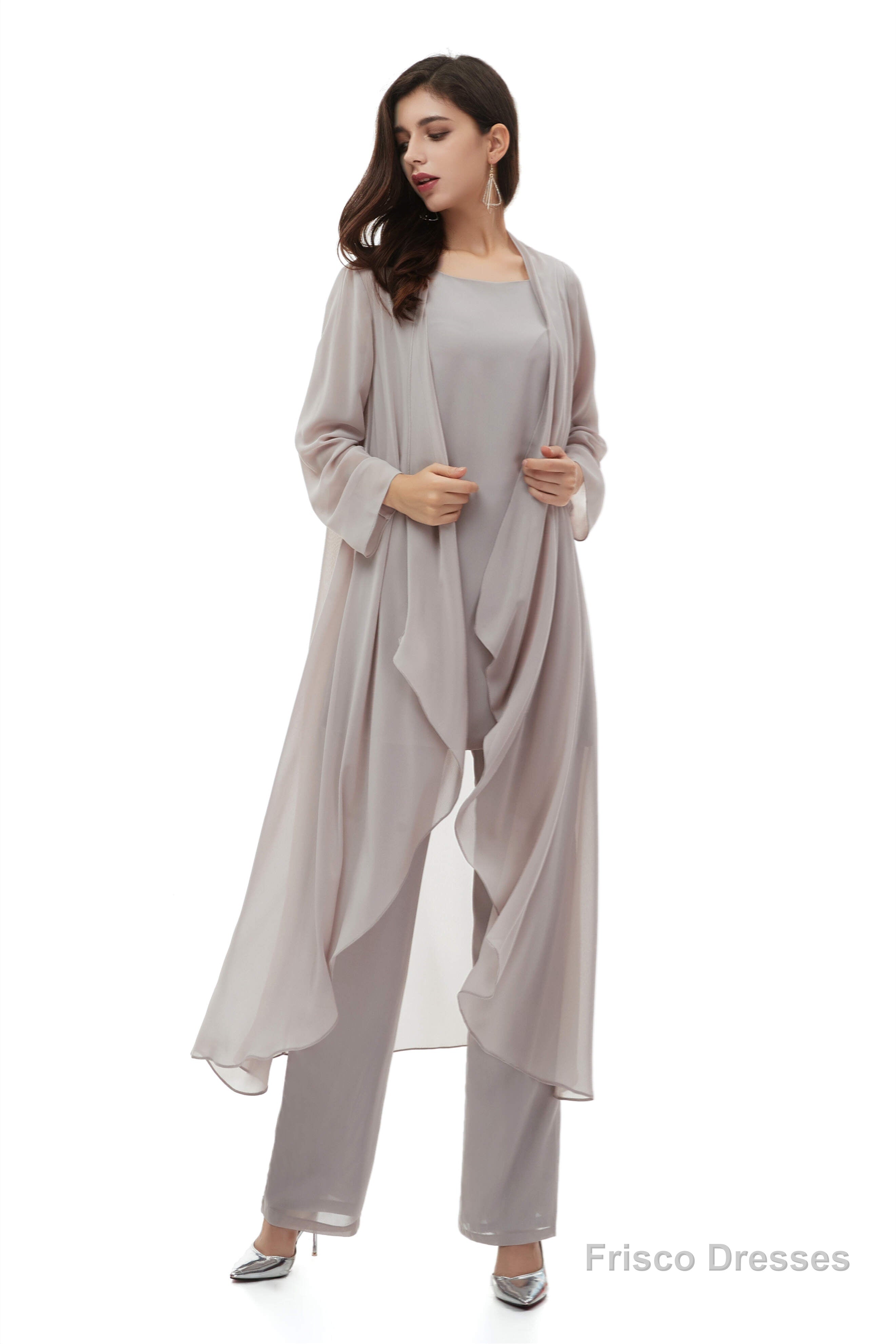 Chiffon Pant Suits Plus Size with Jacket Mother of The Bride Dresses Secondary image