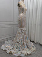 Classic Mermaid Lace Floor-Length Formal Prom Dress On Sale