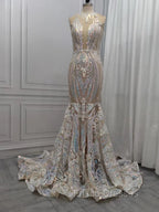 Classic Mermaid Lace Floor-Length Formal Prom Dress On Sale
