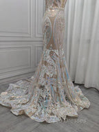Classic Mermaid Lace Floor-Length Formal Prom Dress On Sale