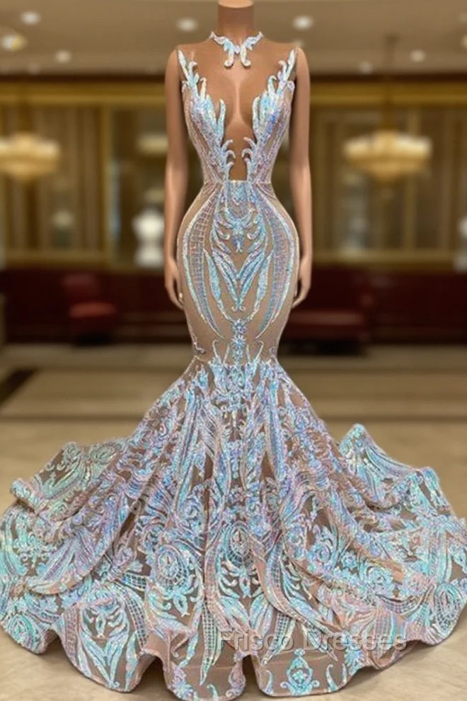 Classic Mermaid Lace Floor-Length Formal Prom Dress On Sale Main image