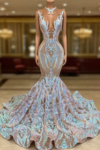 Classic Mermaid Lace Floor-Length Formal Prom Dress On Sale