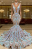 Classic Mermaid Lace Floor-Length Formal Prom Dress On Sale