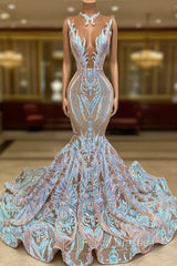 Classic Mermaid Lace Floor-Length Formal Prom Dress On Sale