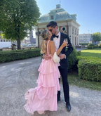 Classic Pink Prom Dresses Long Prom Gown 22Th Birthday Outfit