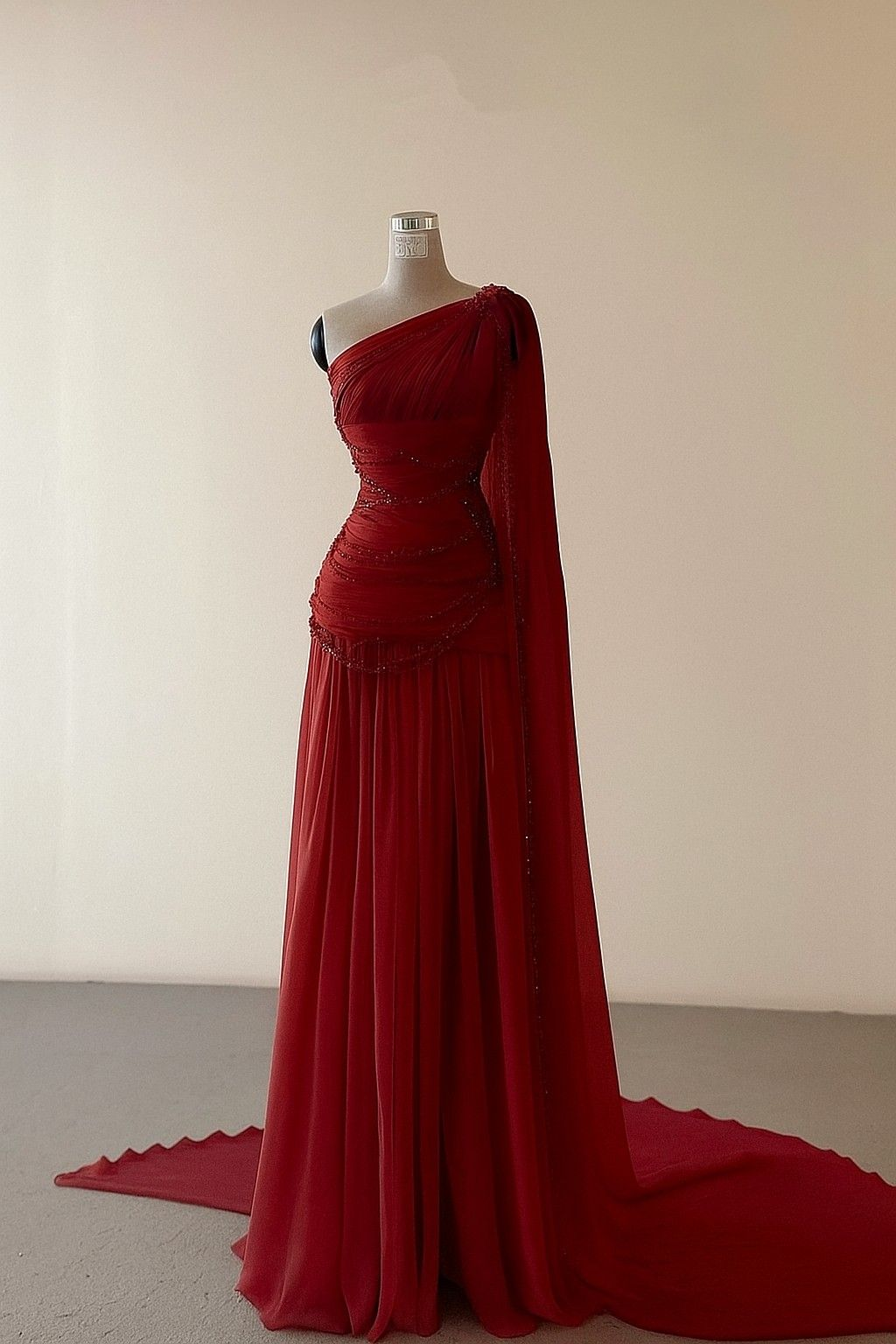 Classy A Line One Shoulder Pink Chiffon Evening Gown Prom Dresses