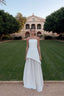 Classy A Line Strapless White Chiffon Long Evening Dress Prom Dresses