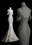 Classy Mermaid Off The Shoulder Silver Sequin Long Party Dress Prom Dresses