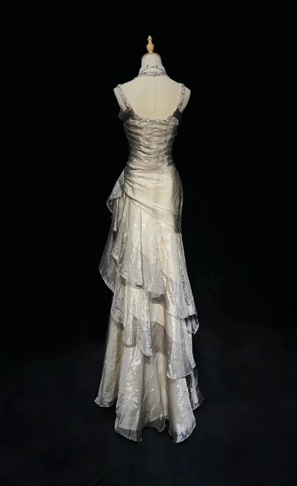 Classy Mermaid Spaghetti Straps Green Prom Dresses Long 18Th Birthday Outfit Senior High School Dance Party Dress