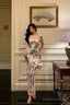 Classy Mermaid Square Neckline Ruffles Long Chiffon Slit Prom Dresses Birthday Outfits Evening Gown