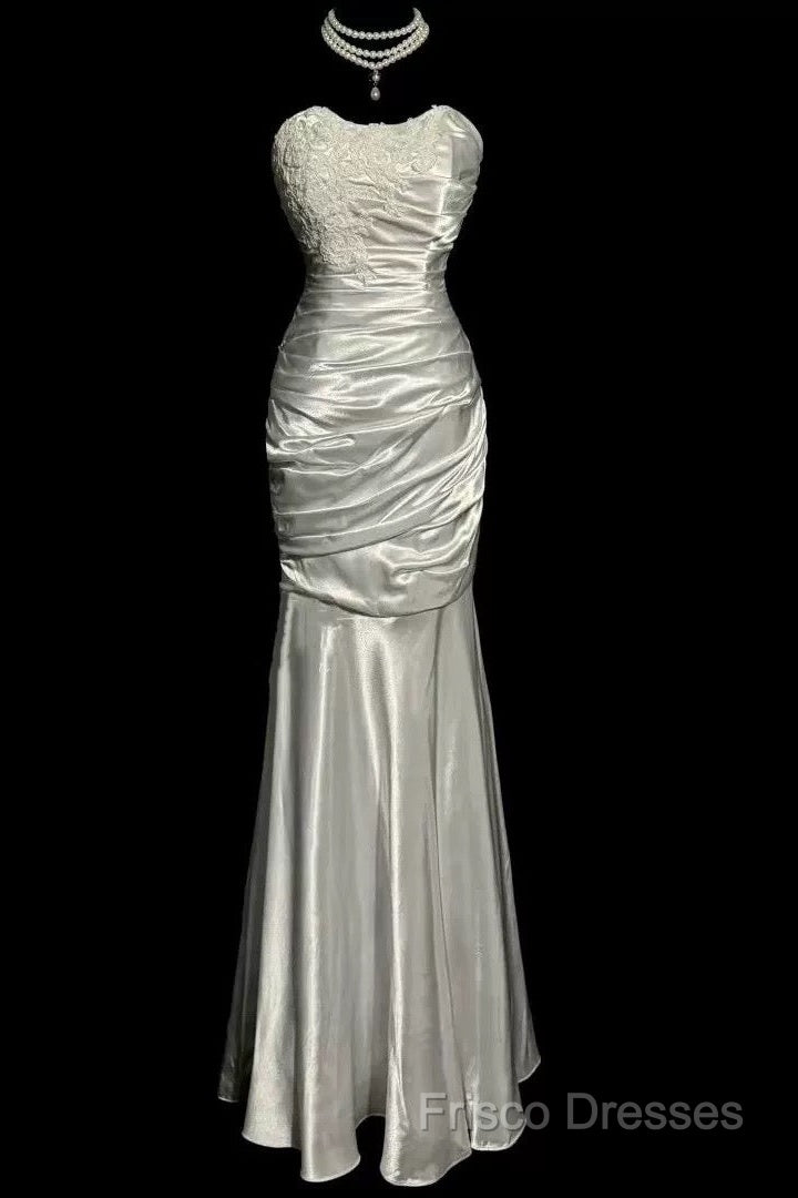 Classy Mermaid Sweetheart Lace Ivory Long Formal Gowns Formal Prom Dress
