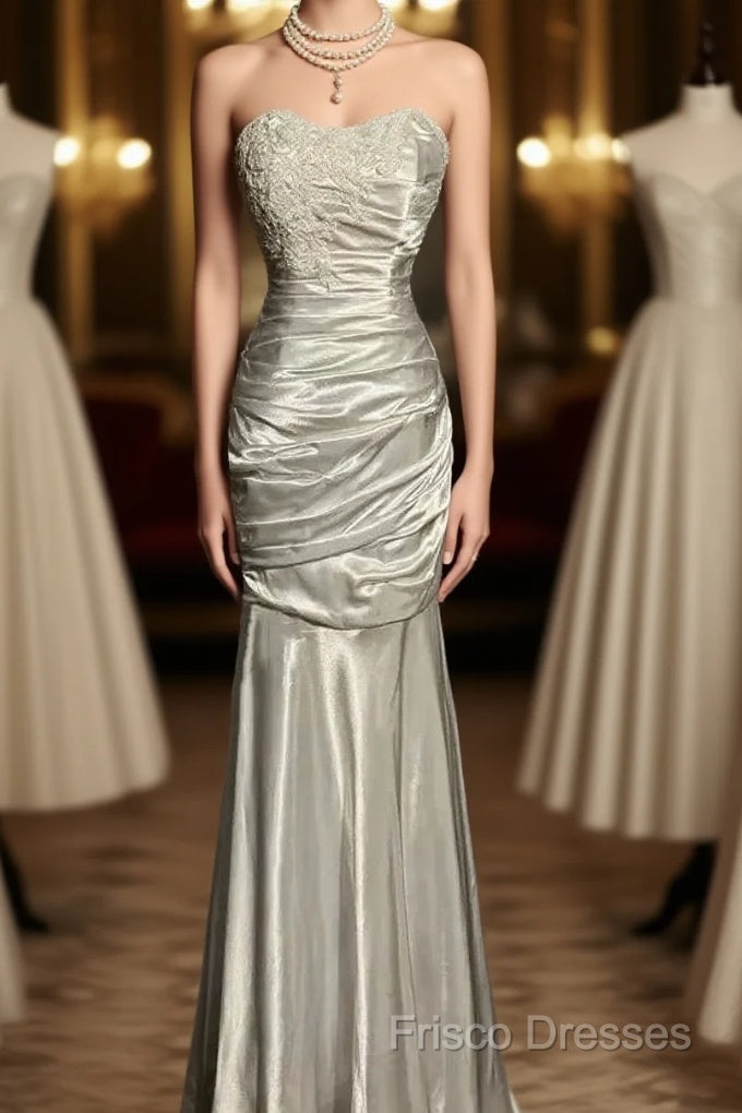 Classy Mermaid Sweetheart Lace Ivory Long Formal Gowns Formal Prom Dress Main image