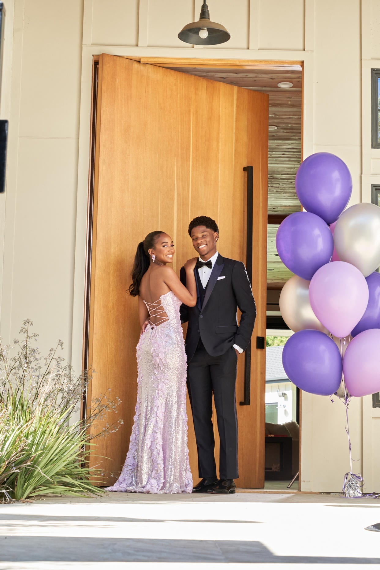 Classy Mermaid Sweetheart Lilac Sequin Slit Long Evening Dress Prom Dresses Secondary image