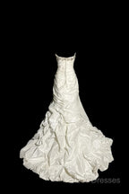 Classy Mermaid Sweetheart Taffeta Ivory Long Wedding Dress Bridal Dress