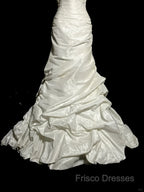 Classy Mermaid Sweetheart Taffeta Ivory Long Wedding Dress Bridal Dress